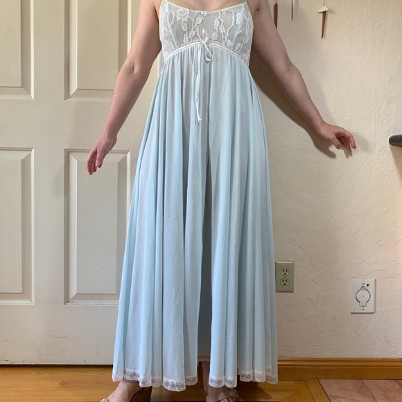 Vintage Other - Vintage designer Lucie Ann pale blue nightgown 50s 60s Old Hollywood Bewitched